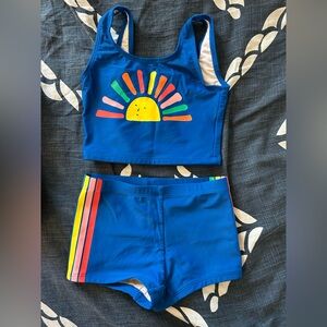 Hanna Andersson Girls Swimsuit Size 5 – 2 Piece Sun Graphic